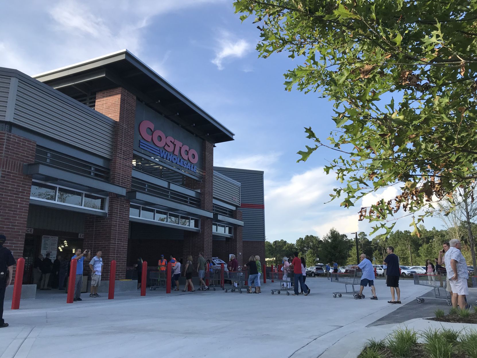 Costco customers in line for grand opening